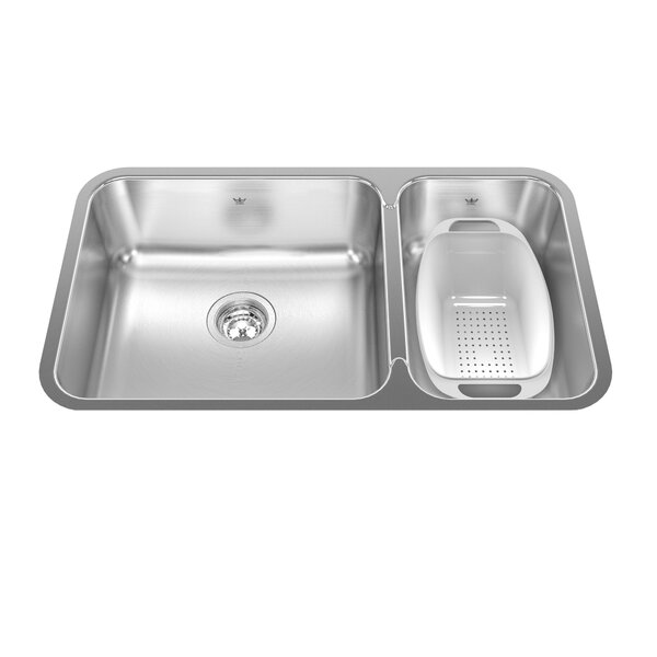 30.88'' L Undermount Double Bowl Stainless Steel Kitchen Sink 